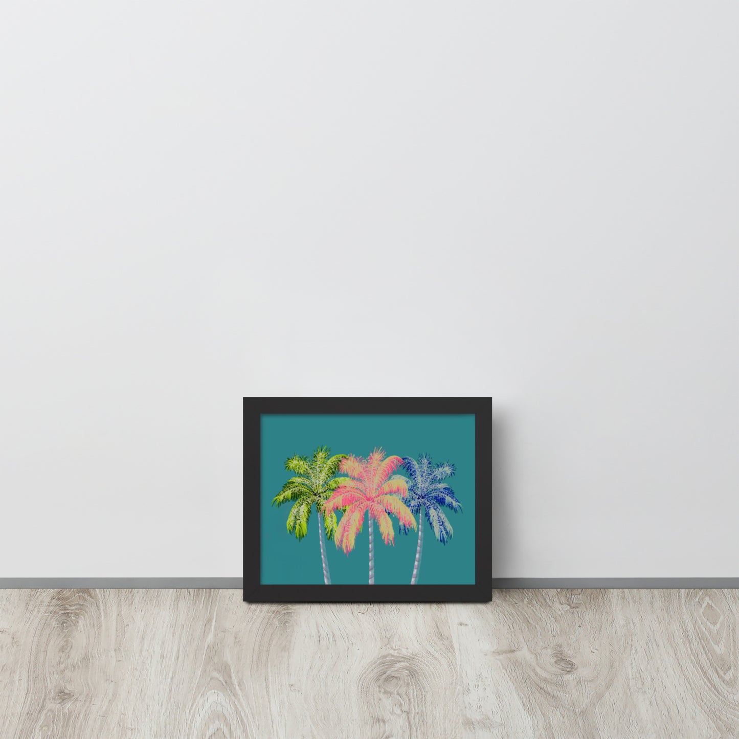 Tropical Palm Tree Wall Art | Vibrant Coastal Print – Framed or Unframed