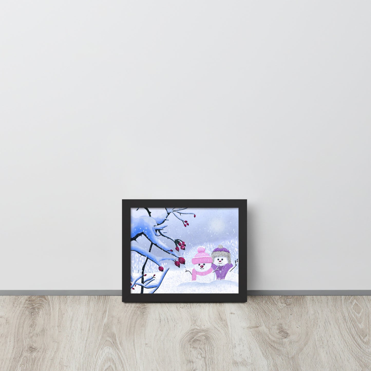 Snowman Winter Day Art Print: Whimsical Holiday Decor
