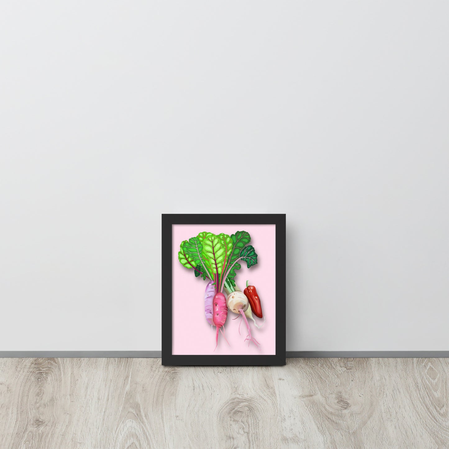 Vegetable Harvest Wall Art | Hand-Painted Botanical Print | Kitchen & Dining Décor