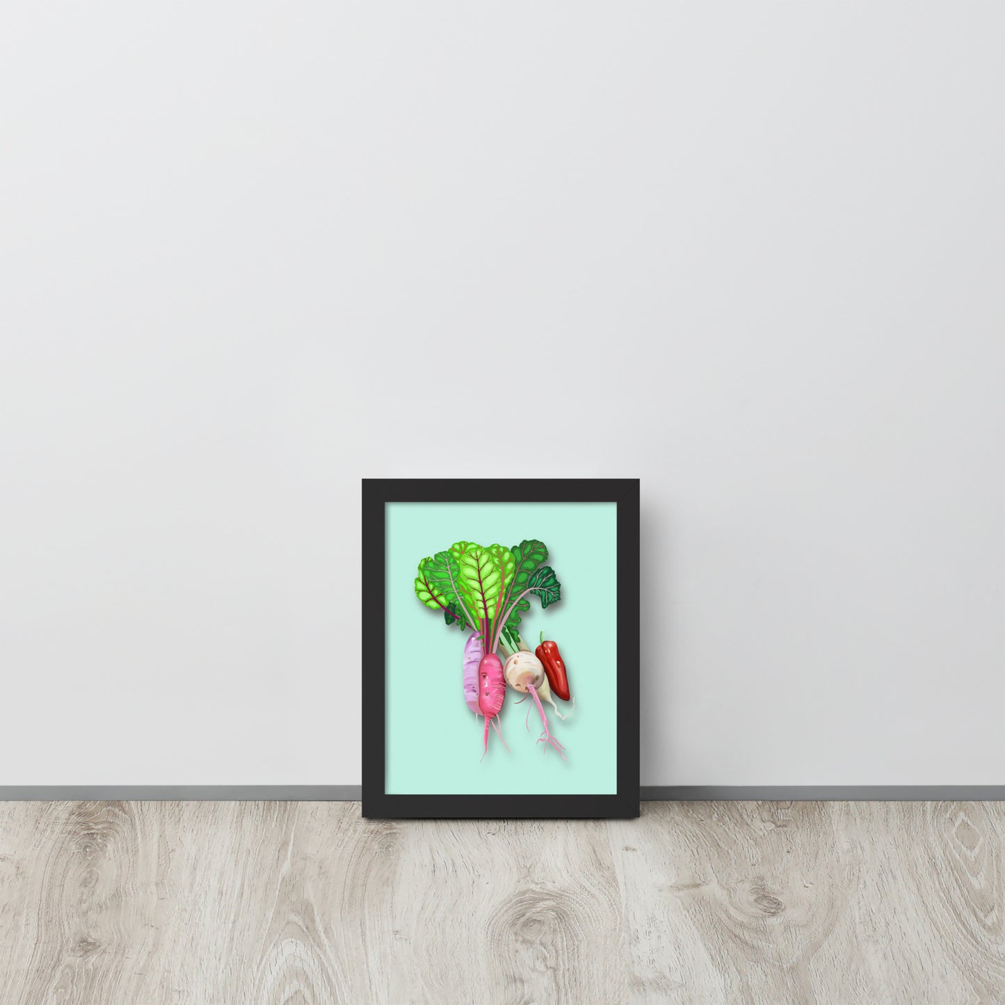 Vegetable Wall Art Print | Hand Painted Kitchen Decor | Root Veggies & Garden Harvest