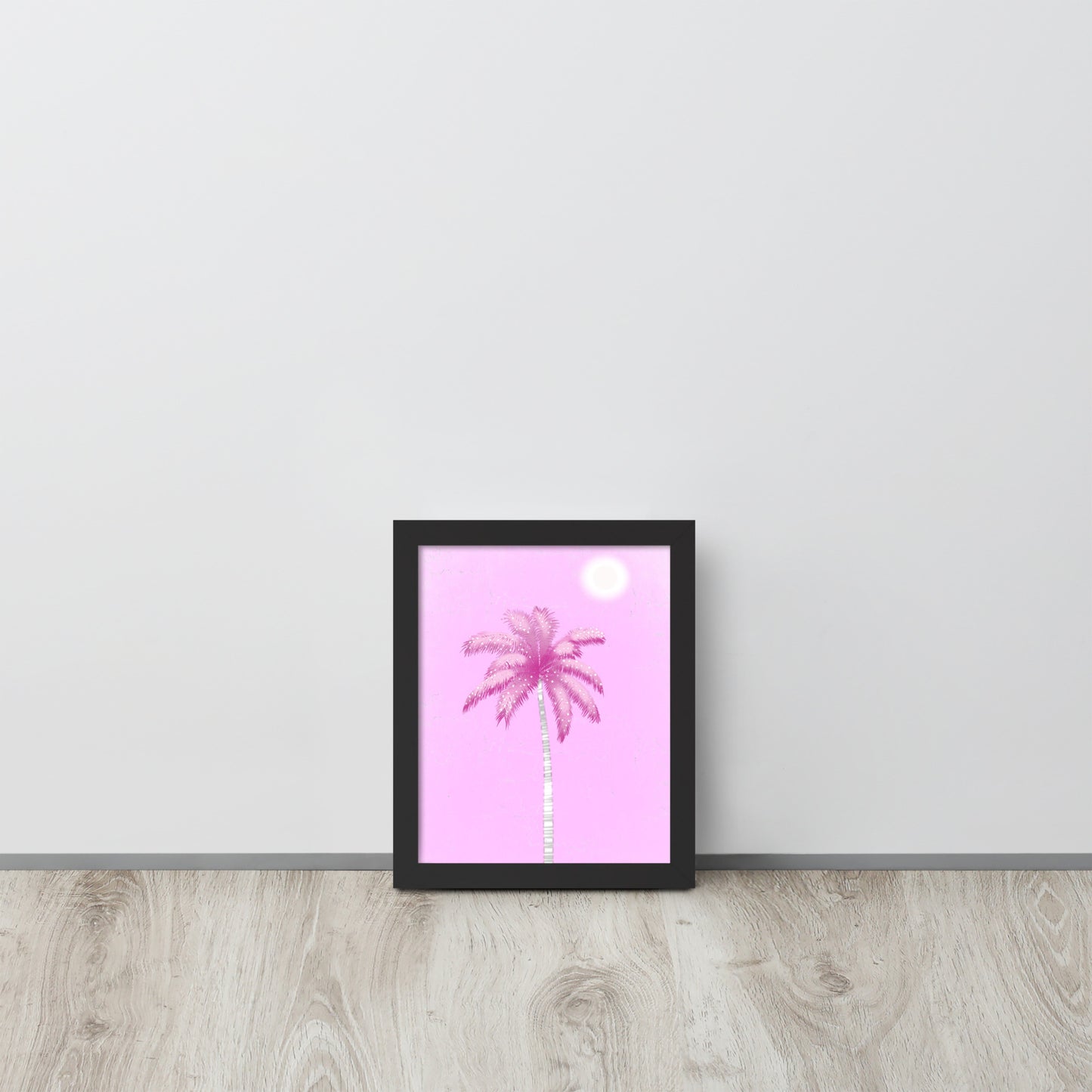 Pink Palm Tree Wall Art | Tropical Pastel Print & Framed Poster