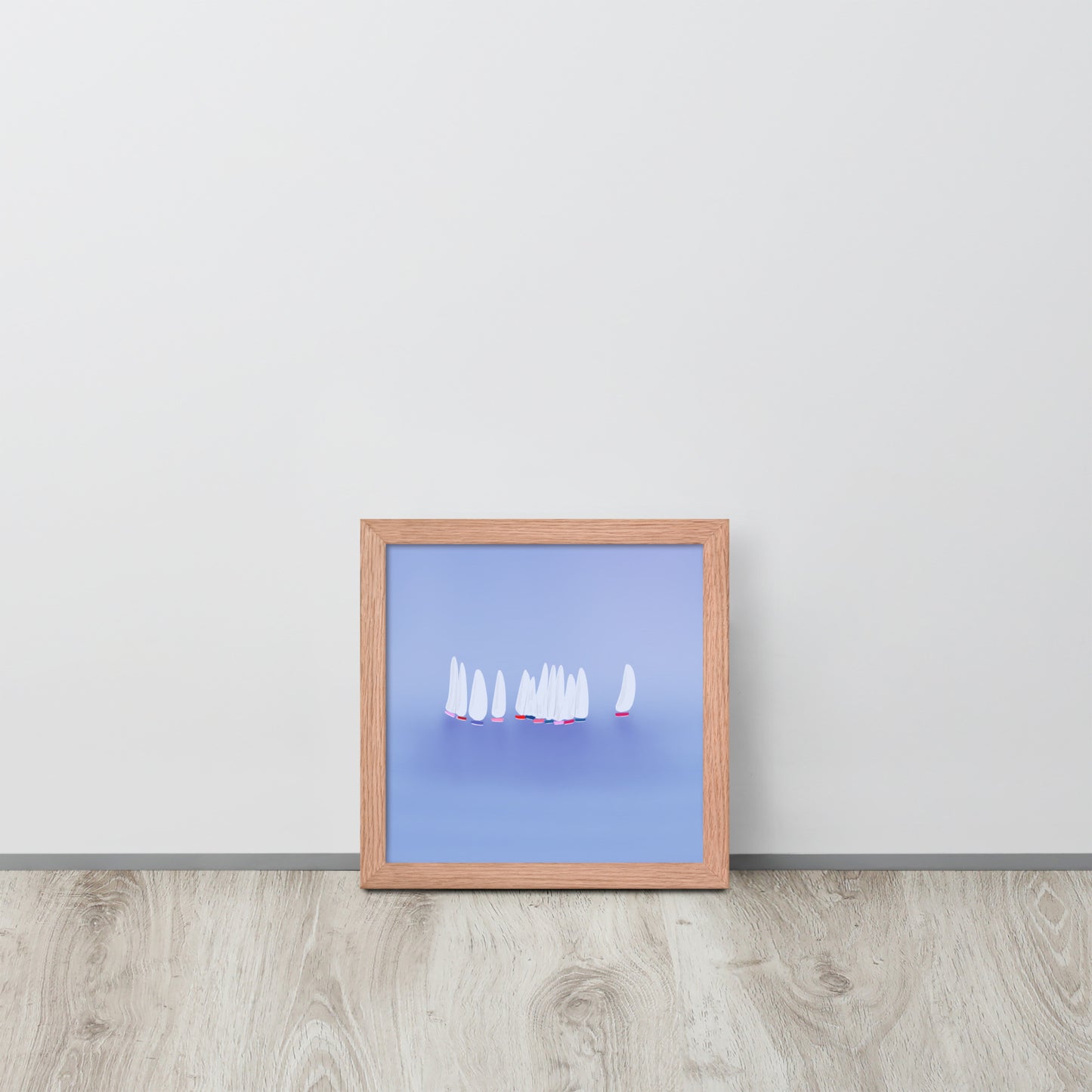 Sailboats Wall Art | Coastal Nautical Seascape Print – Framed or Unframed