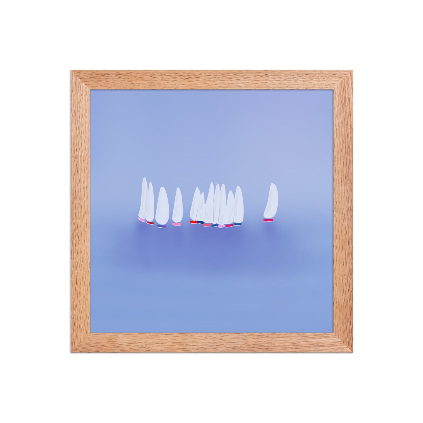 Sailboats Wall Art | Coastal Nautical Seascape Print – Framed or Unframed
