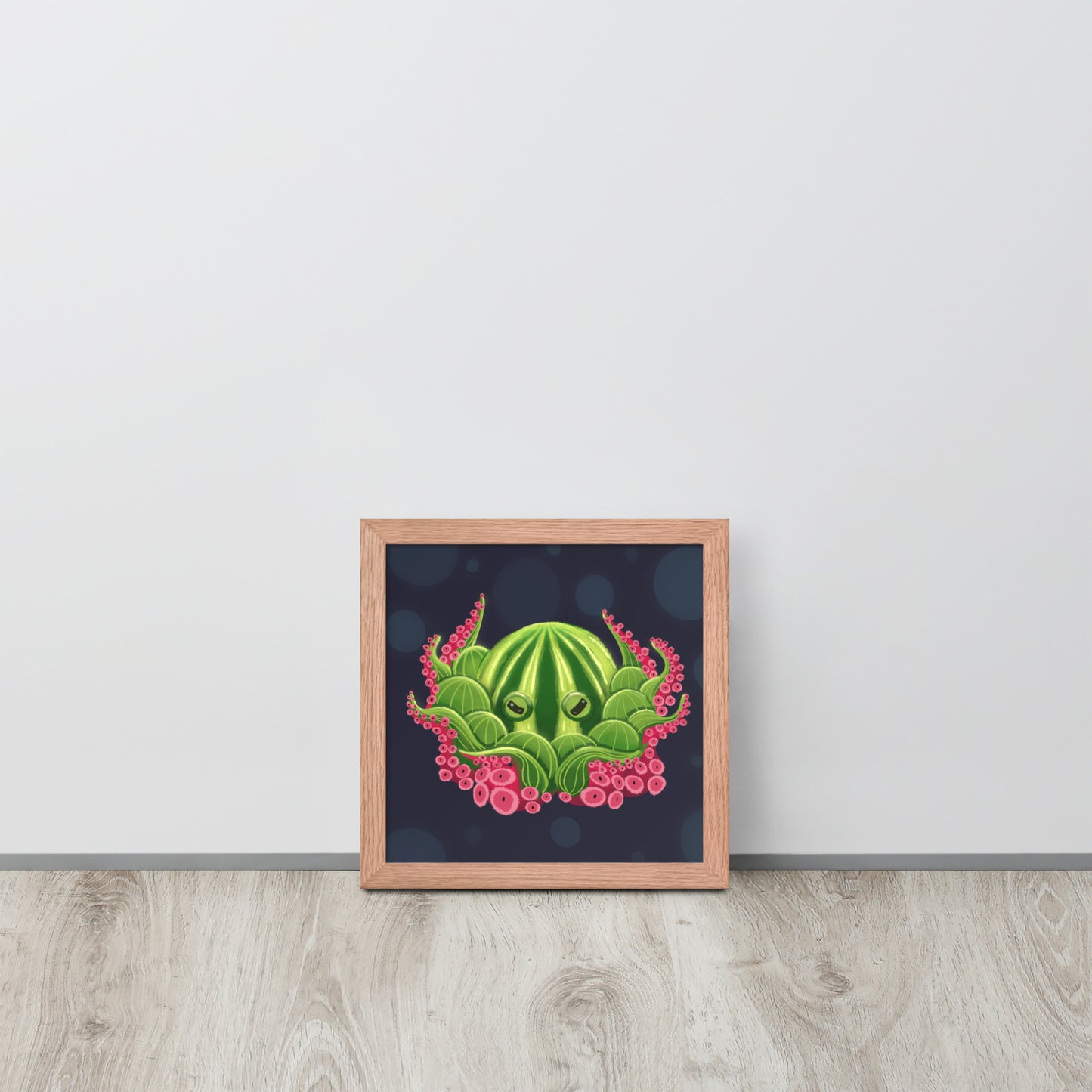 Watermelon Octopus Wall Art – Whimsical Kids’ Ocean Print for Nursery, Bedroom & Bathroom