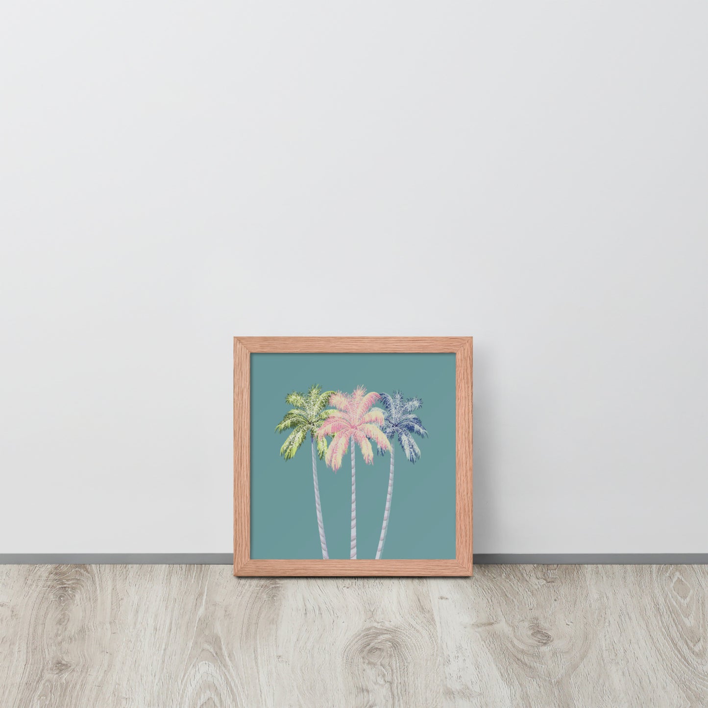 Pastel Palm Tree Wall Art Print | Tropical Coastal Décor