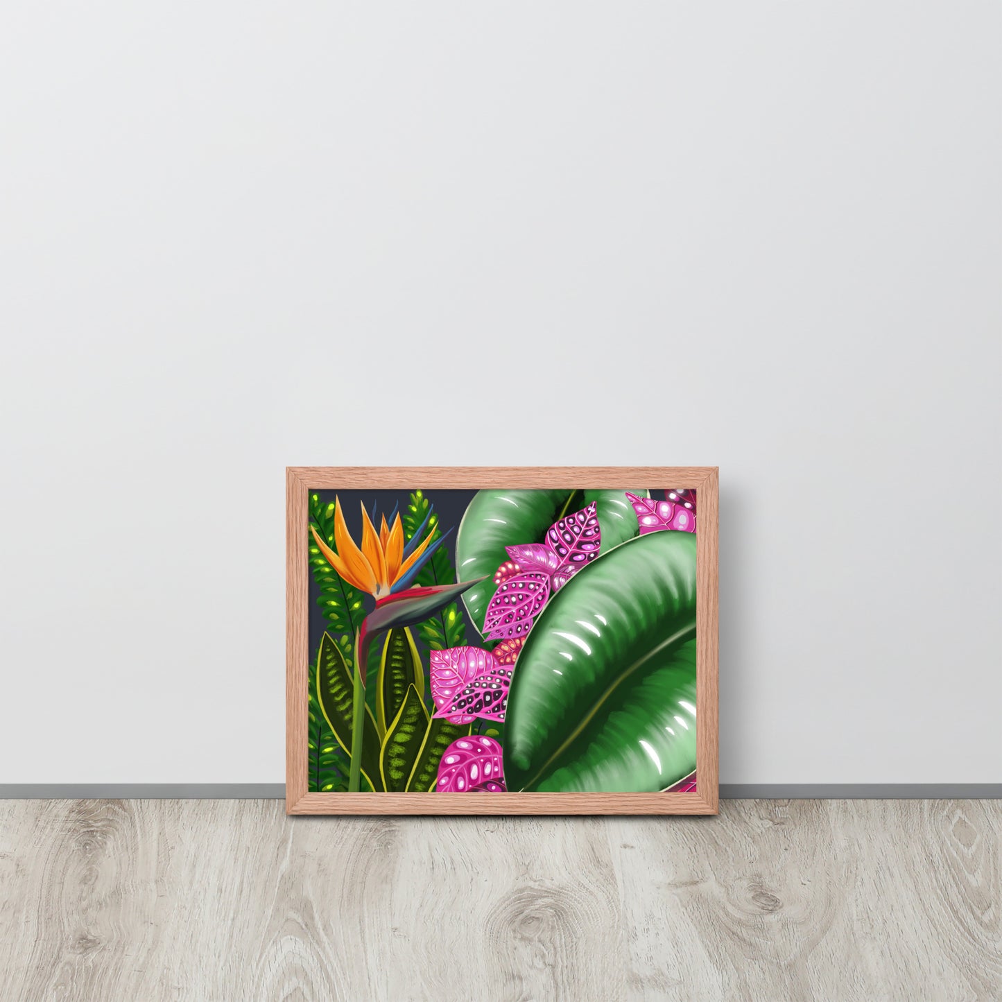 Tropical Garden Wall Art | Hand-Painted Botanical Print