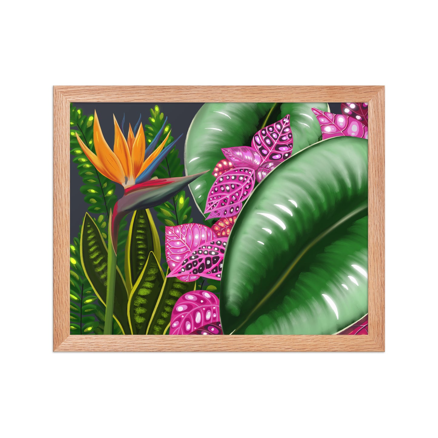 Tropical Garden Wall Art | Hand-Painted Botanical Print