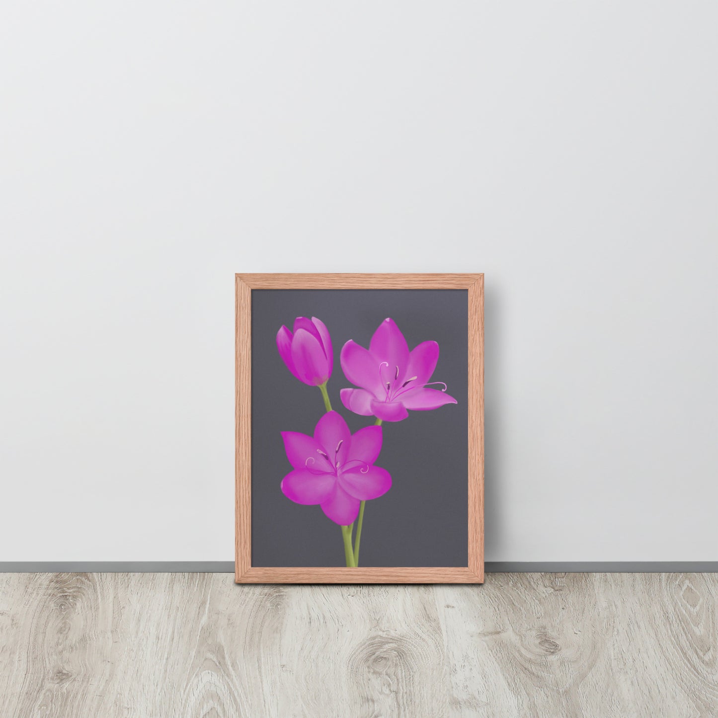Pink Lily Art Print – Hand-Painted Botanical Illustration | Floral Wall Decor
