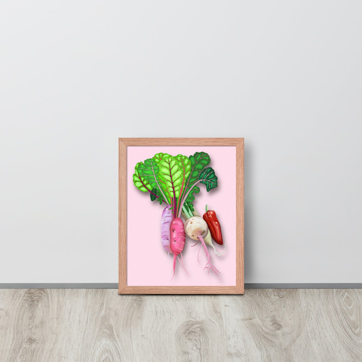 Vegetable Harvest Wall Art | Hand-Painted Botanical Print | Kitchen & Dining Décor