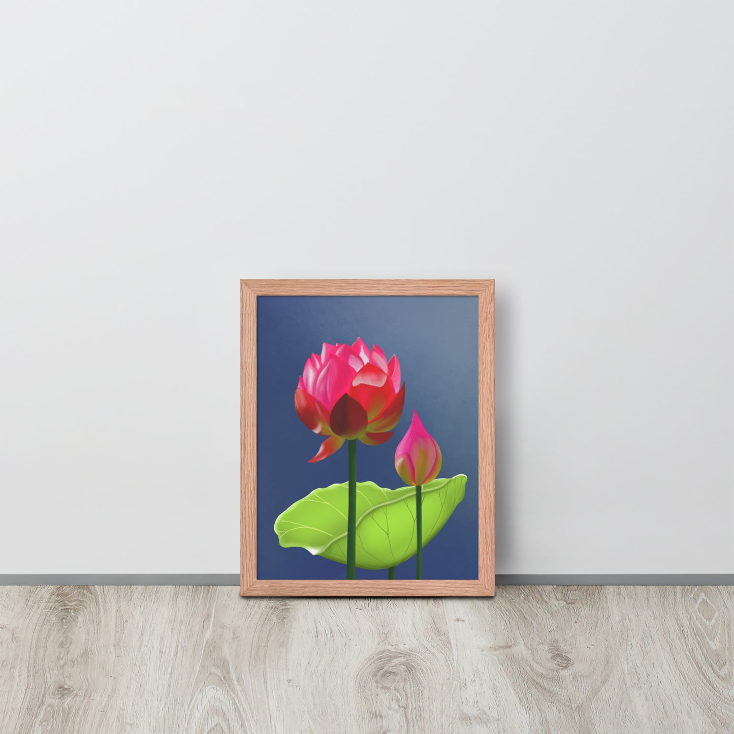 Pink Water Lily Wall Art | Botanical Lake Print & Framed Poster