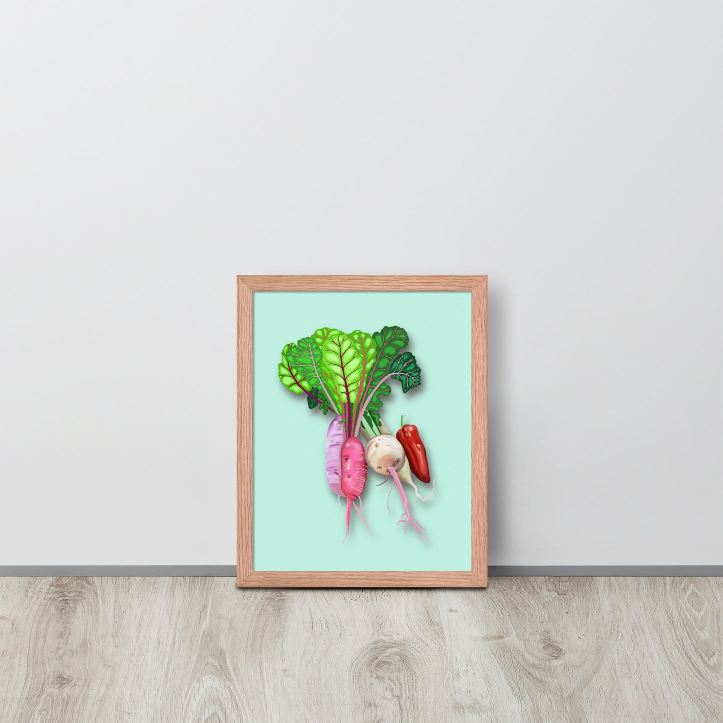 Vegetable Wall Art Print | Hand Painted Kitchen Decor | Root Veggies & Garden Harvest