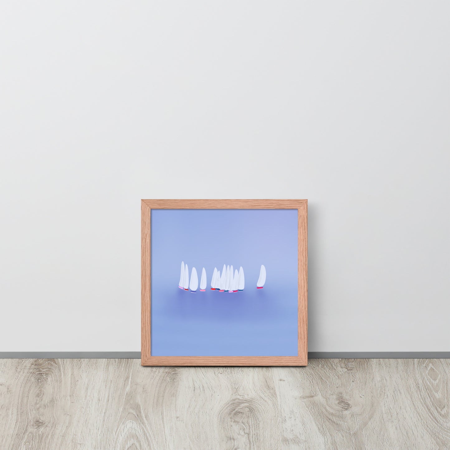 Sailboats Wall Art | Coastal Nautical Seascape Print – Framed or Unframed