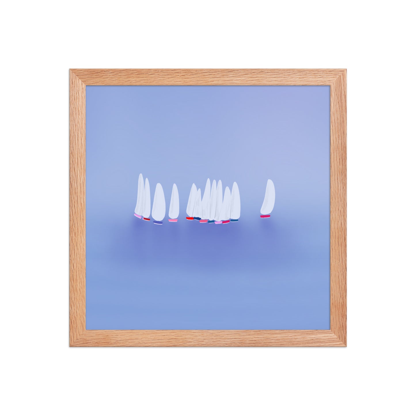 Sailboats Wall Art | Coastal Nautical Seascape Print – Framed or Unframed