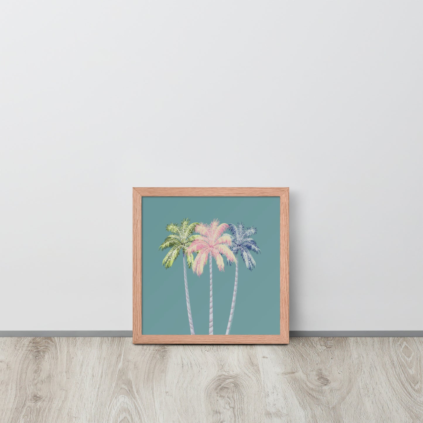 Pastel Palm Tree Wall Art Print | Tropical Coastal Décor