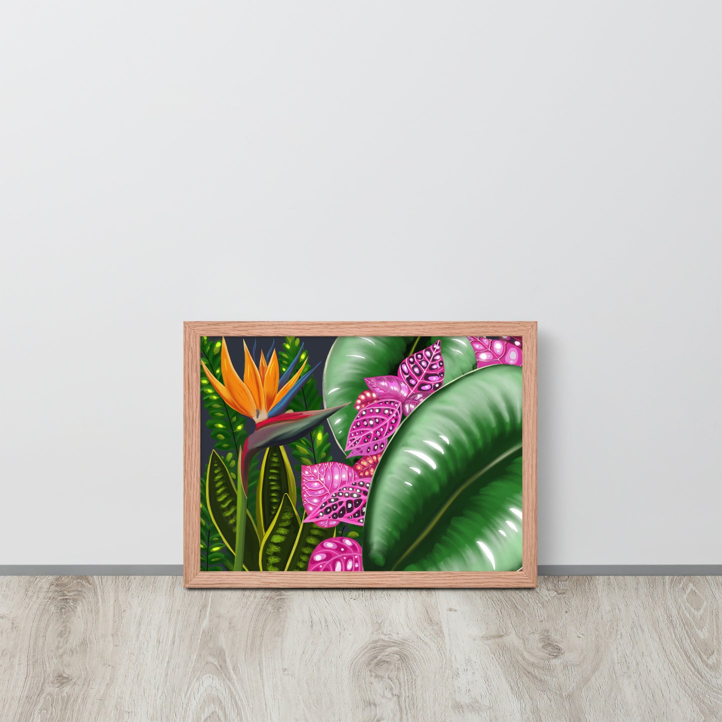 Tropical Garden Wall Art | Hand-Painted Botanical Print