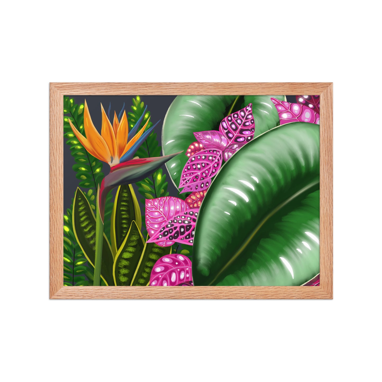 Tropical Garden Wall Art | Hand-Painted Botanical Print