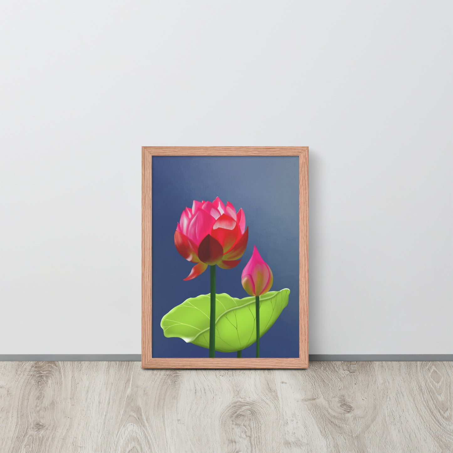 Pink Water Lily Wall Art | Botanical Lake Print & Framed Poster