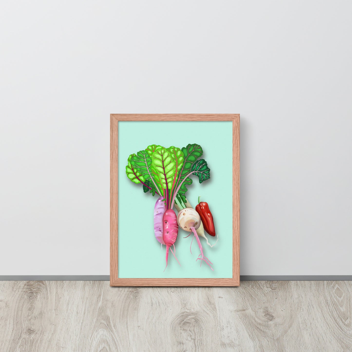 Vegetable Wall Art Print | Hand Painted Kitchen Decor | Root Veggies & Garden Harvest