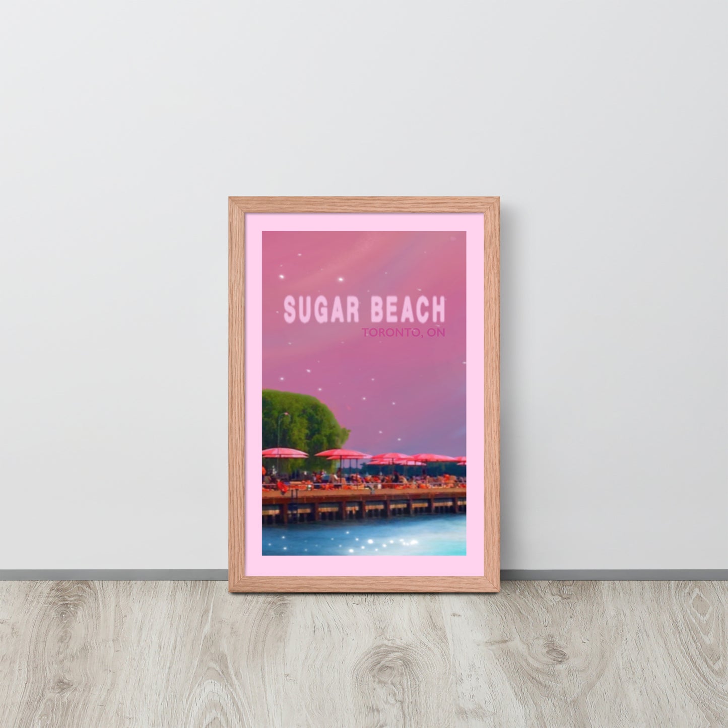 Sugar Beach Toronto Wall Art | Dreamy Pink Lakeside Print