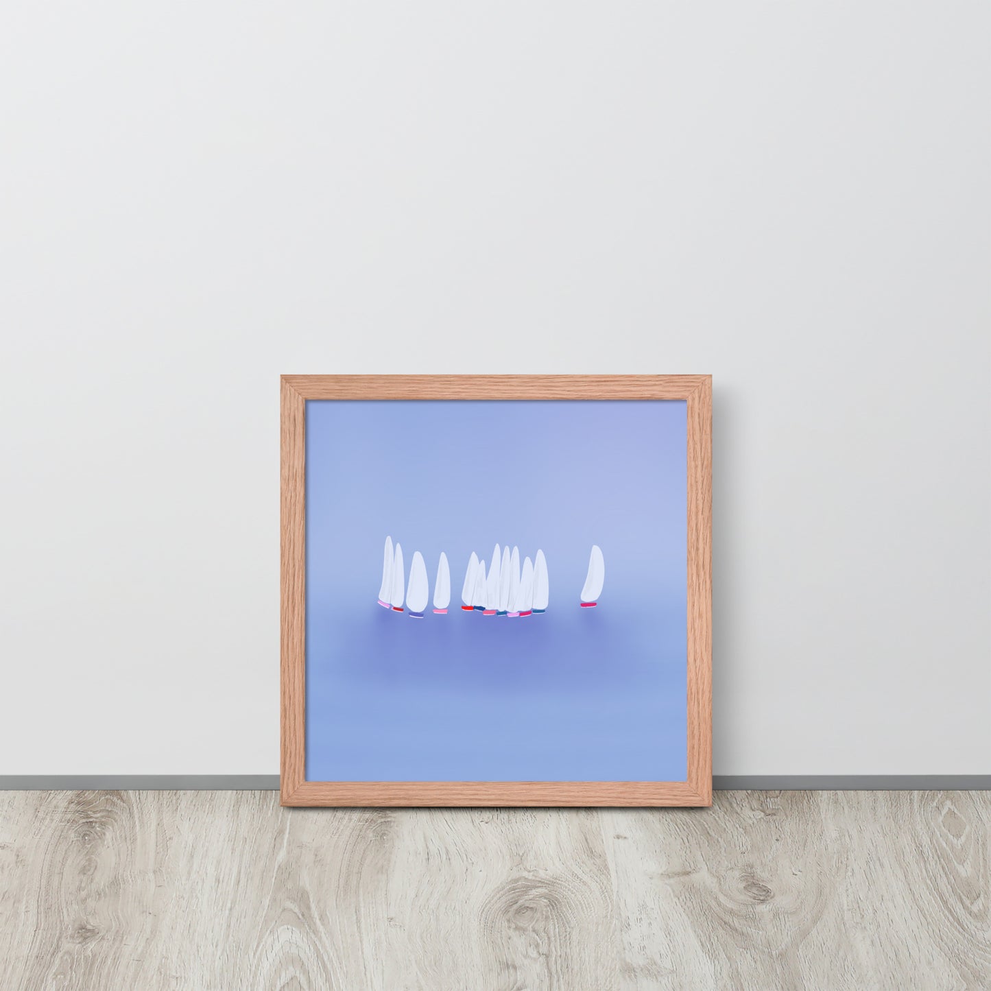 Sailboats Wall Art | Coastal Nautical Seascape Print – Framed or Unframed