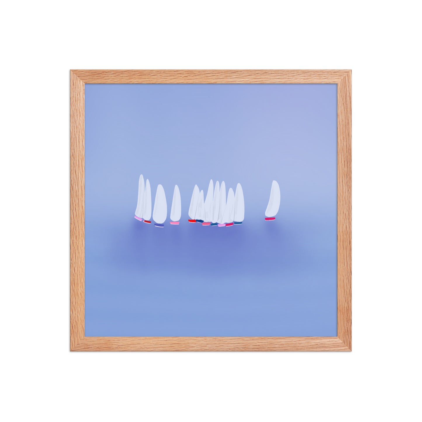 Sailboats Wall Art | Coastal Nautical Seascape Print – Framed or Unframed