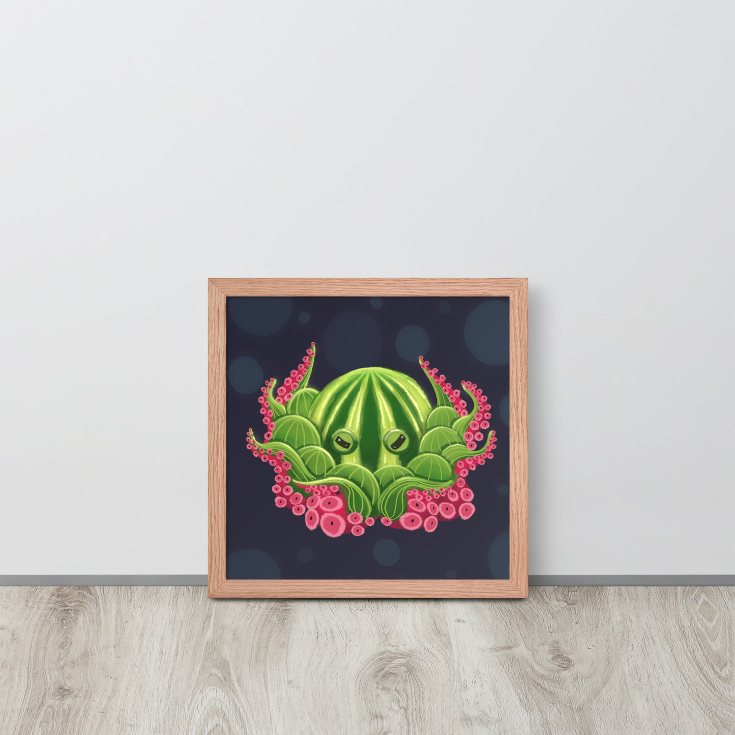 Watermelon Octopus Wall Art – Whimsical Kids’ Ocean Print for Nursery, Bedroom & Bathroom
