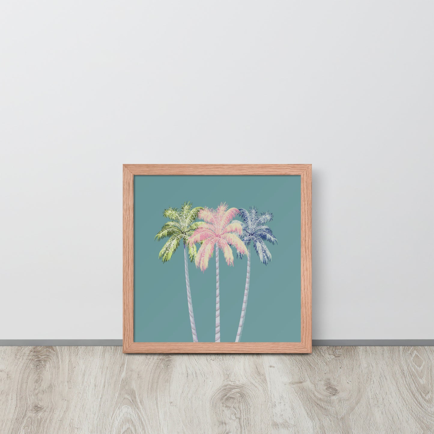 Pastel Palm Tree Wall Art Print | Tropical Coastal Décor