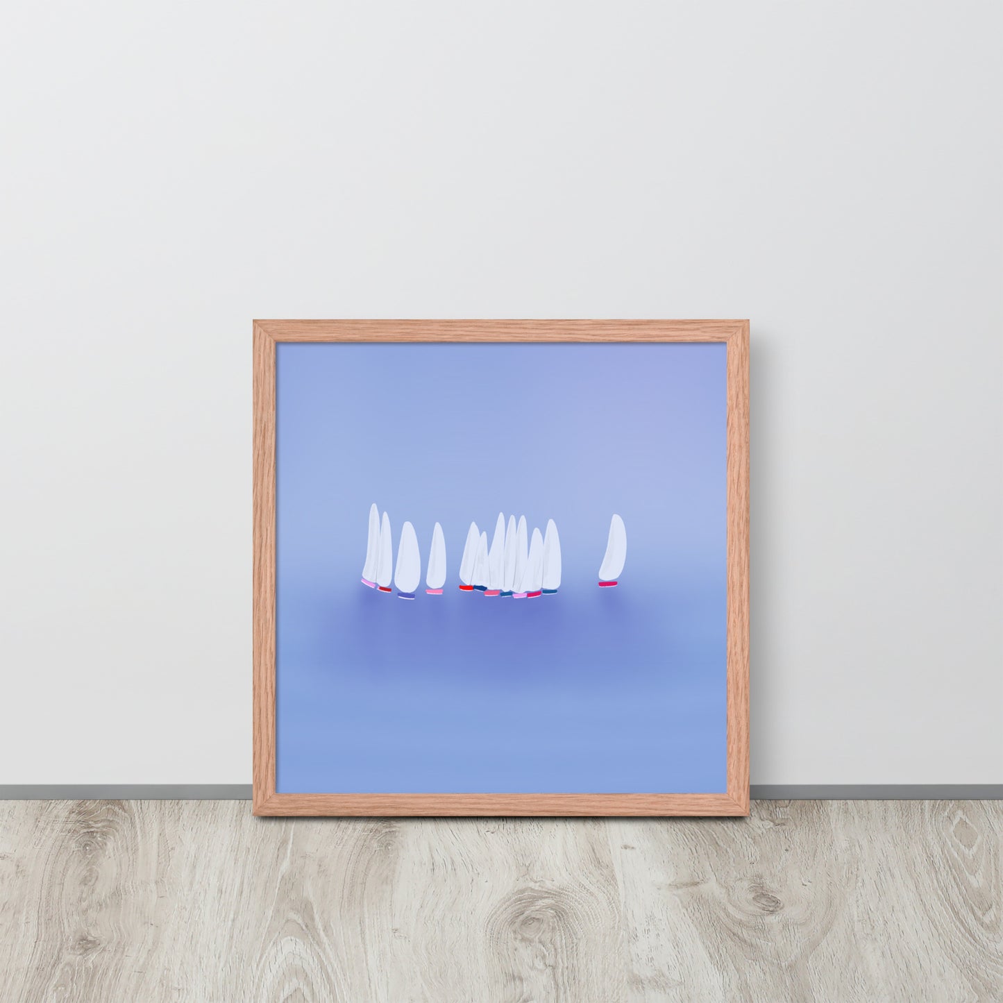 Sailboats Wall Art | Coastal Nautical Seascape Print – Framed or Unframed
