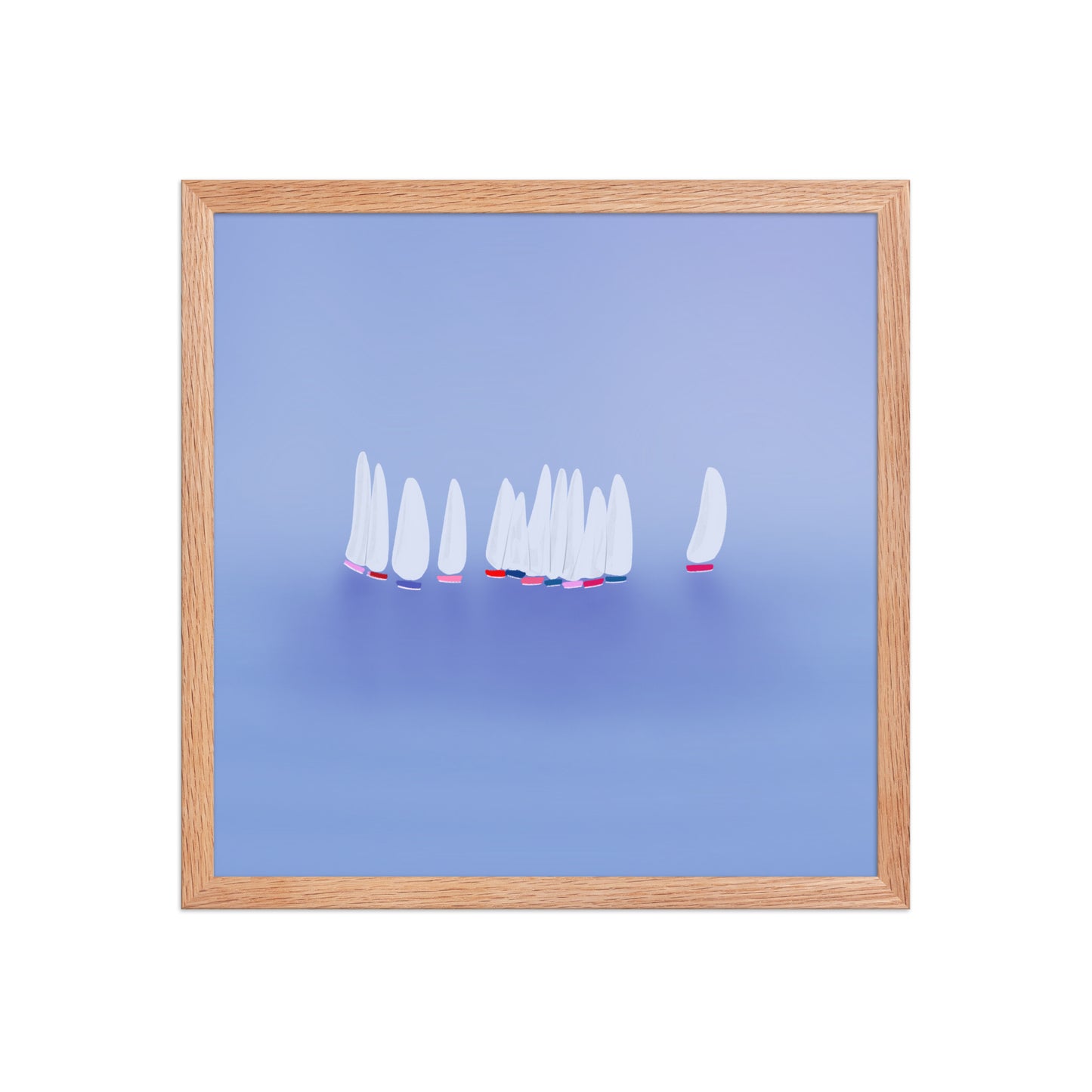 Sailboats Wall Art | Coastal Nautical Seascape Print – Framed or Unframed