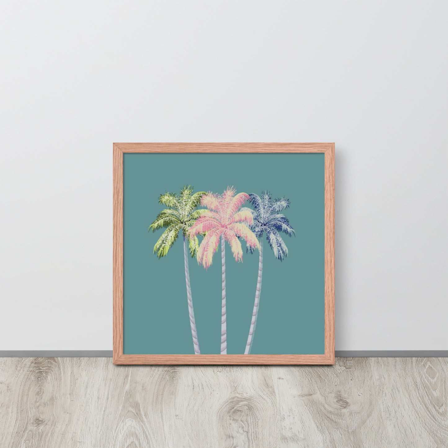 Pastel Palm Tree Wall Art Print | Tropical Coastal Décor