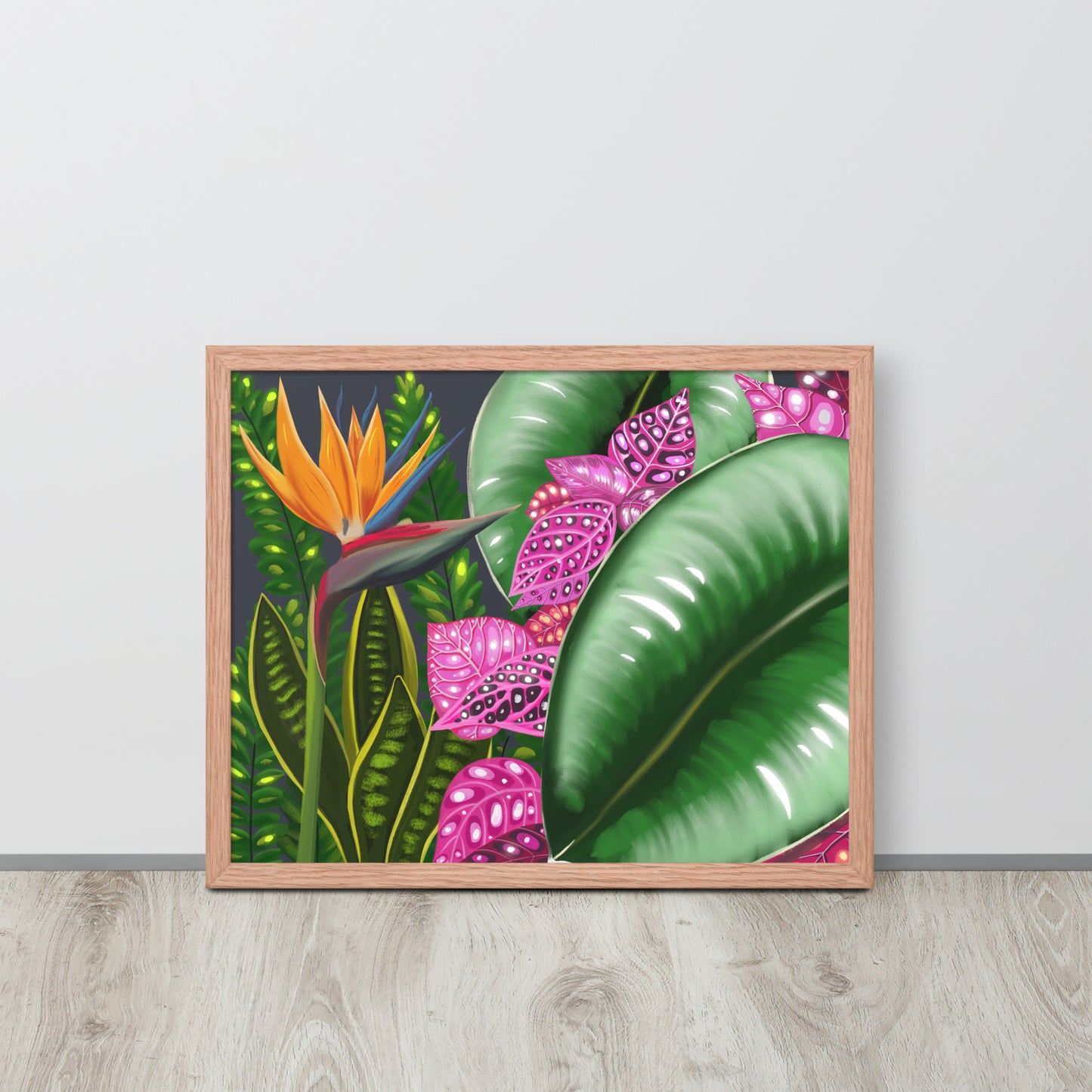 Tropical Garden Wall Art | Hand-Painted Botanical Print