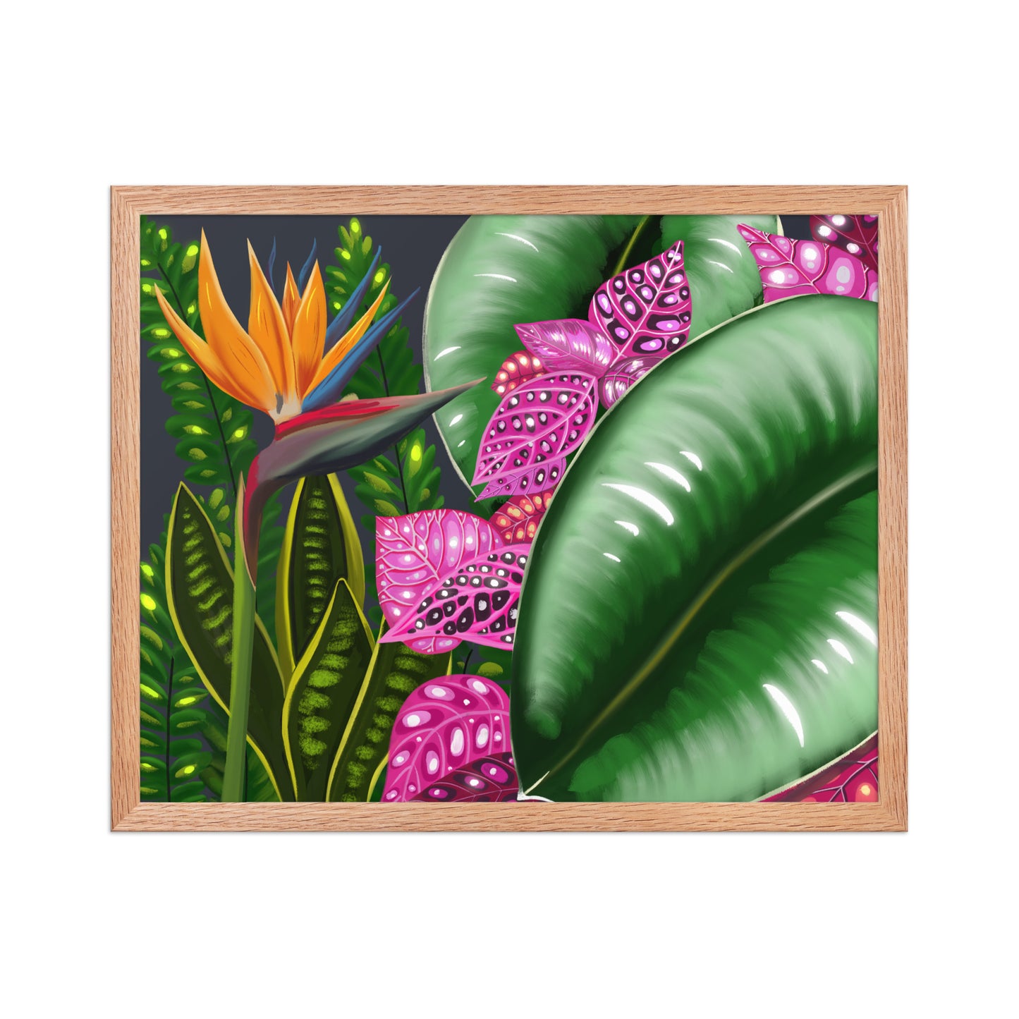 Tropical Garden Wall Art | Hand-Painted Botanical Print