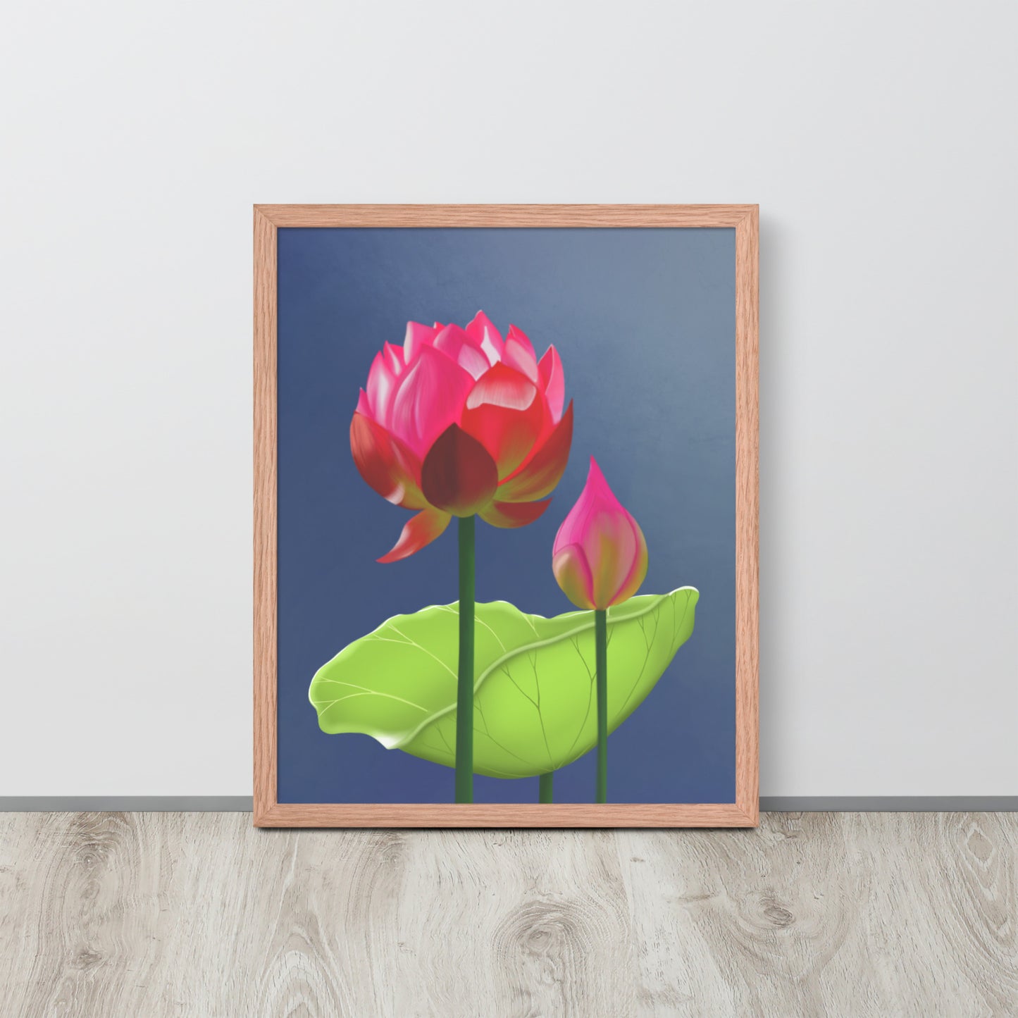 Pink Water Lily Wall Art | Botanical Lake Print & Framed Poster
