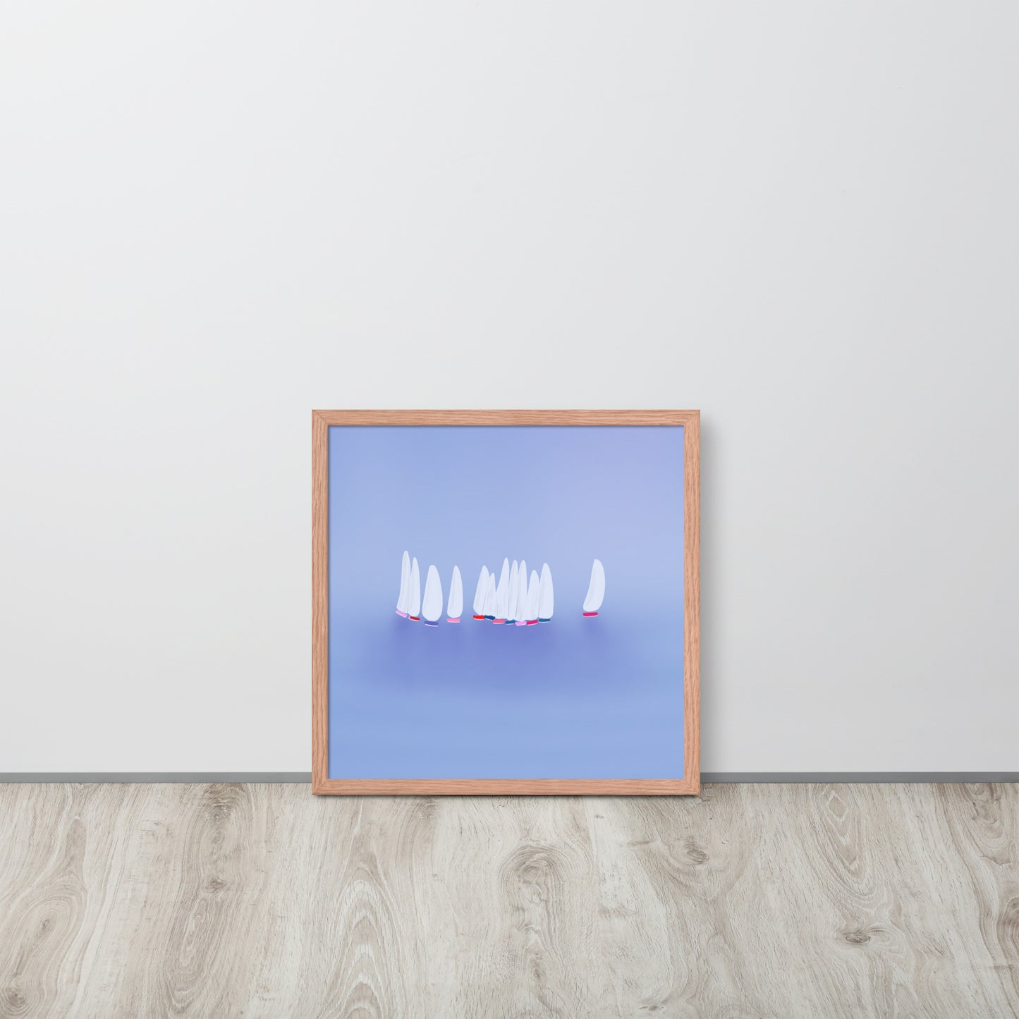 Sailboats Wall Art | Coastal Nautical Seascape Print – Framed or Unframed
