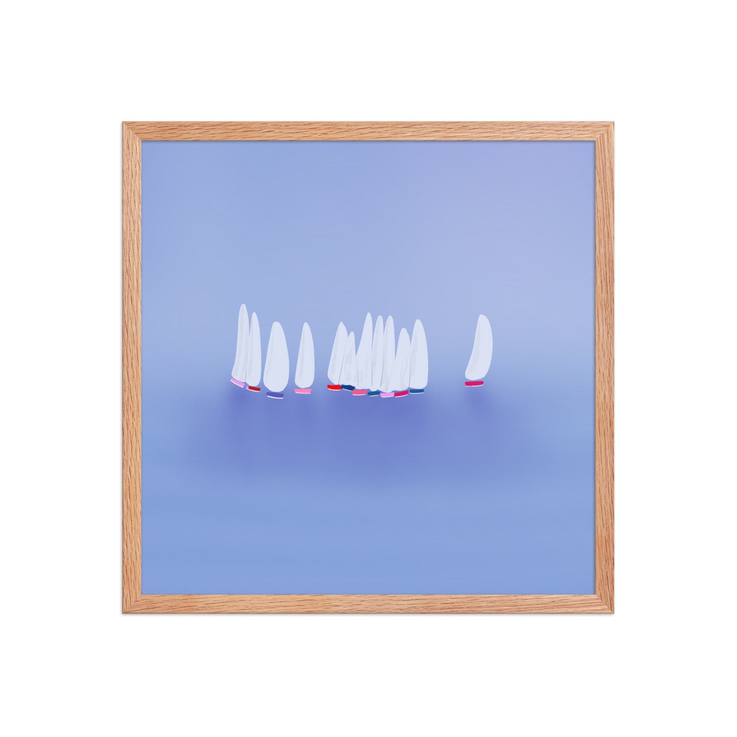 Sailboats Wall Art | Coastal Nautical Seascape Print – Framed or Unframed