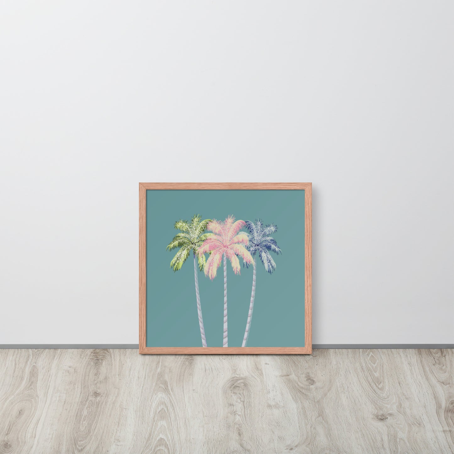 Pastel Palm Tree Wall Art Print | Tropical Coastal Décor