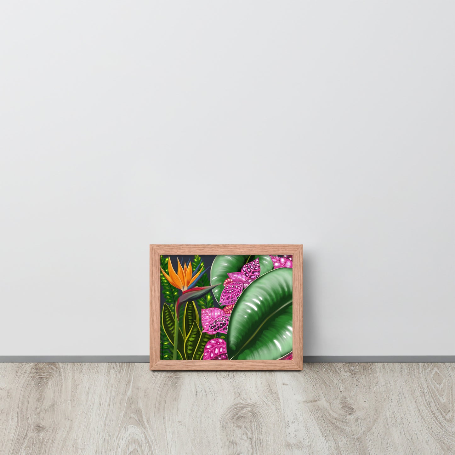Tropical Garden Wall Art | Hand-Painted Botanical Print