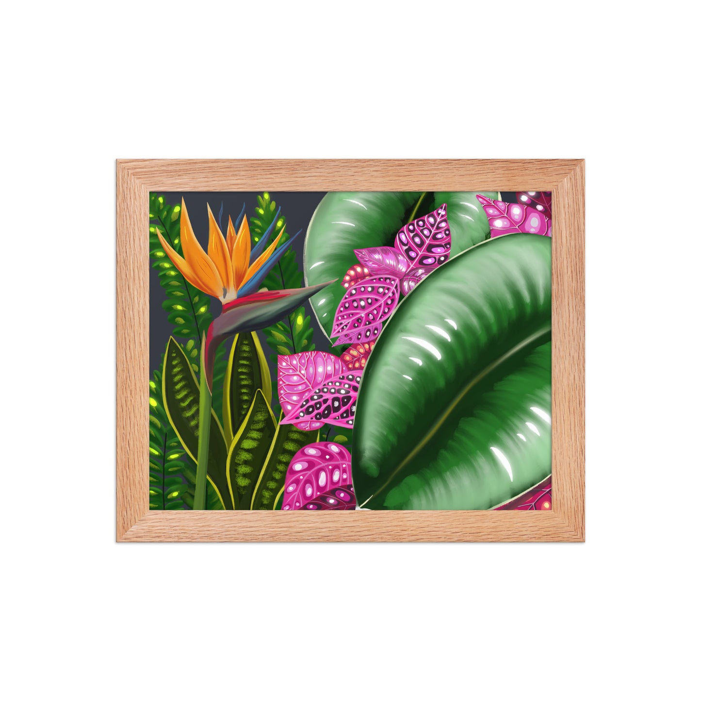 Tropical Garden Wall Art | Hand-Painted Botanical Print