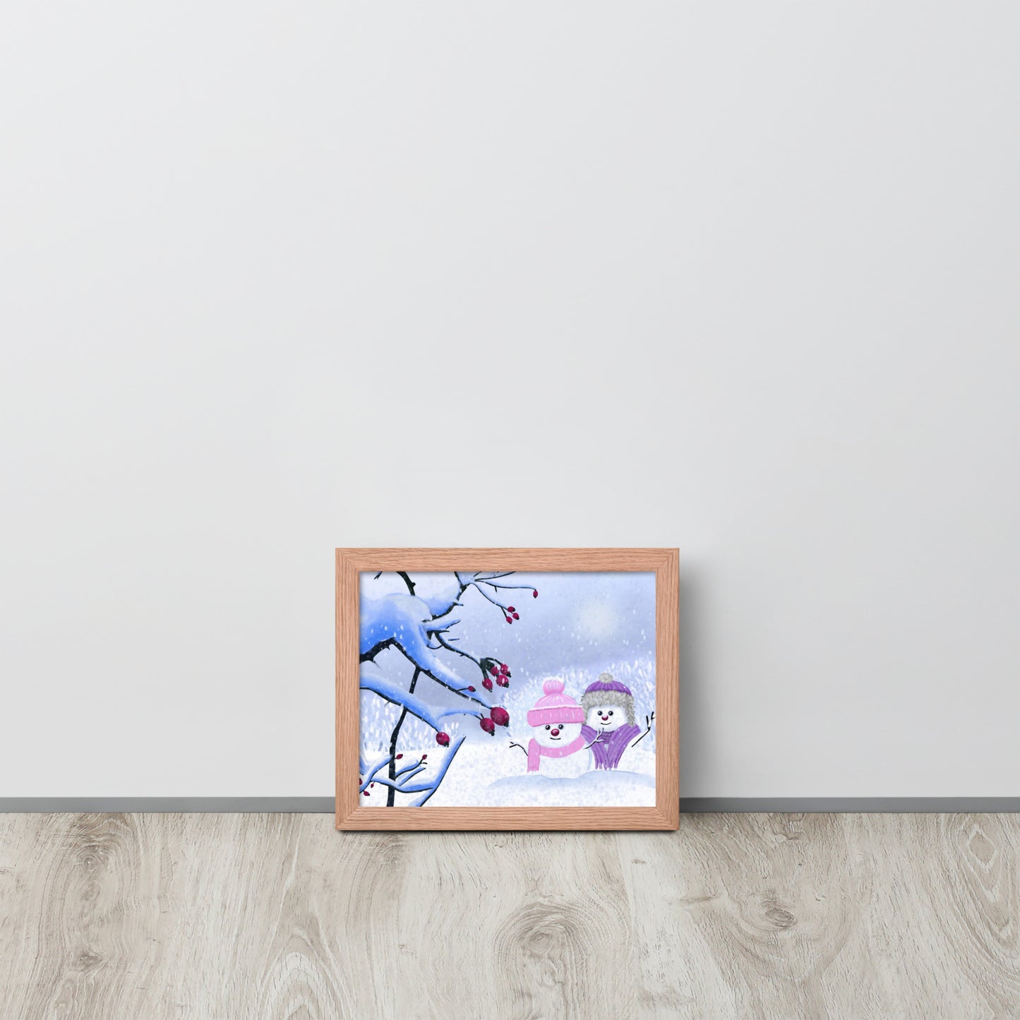 Snowman Winter Day Art Print: Whimsical Holiday Decor