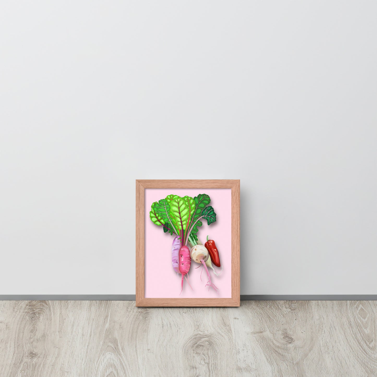 Vegetable Harvest Wall Art | Hand-Painted Botanical Print | Kitchen & Dining Décor