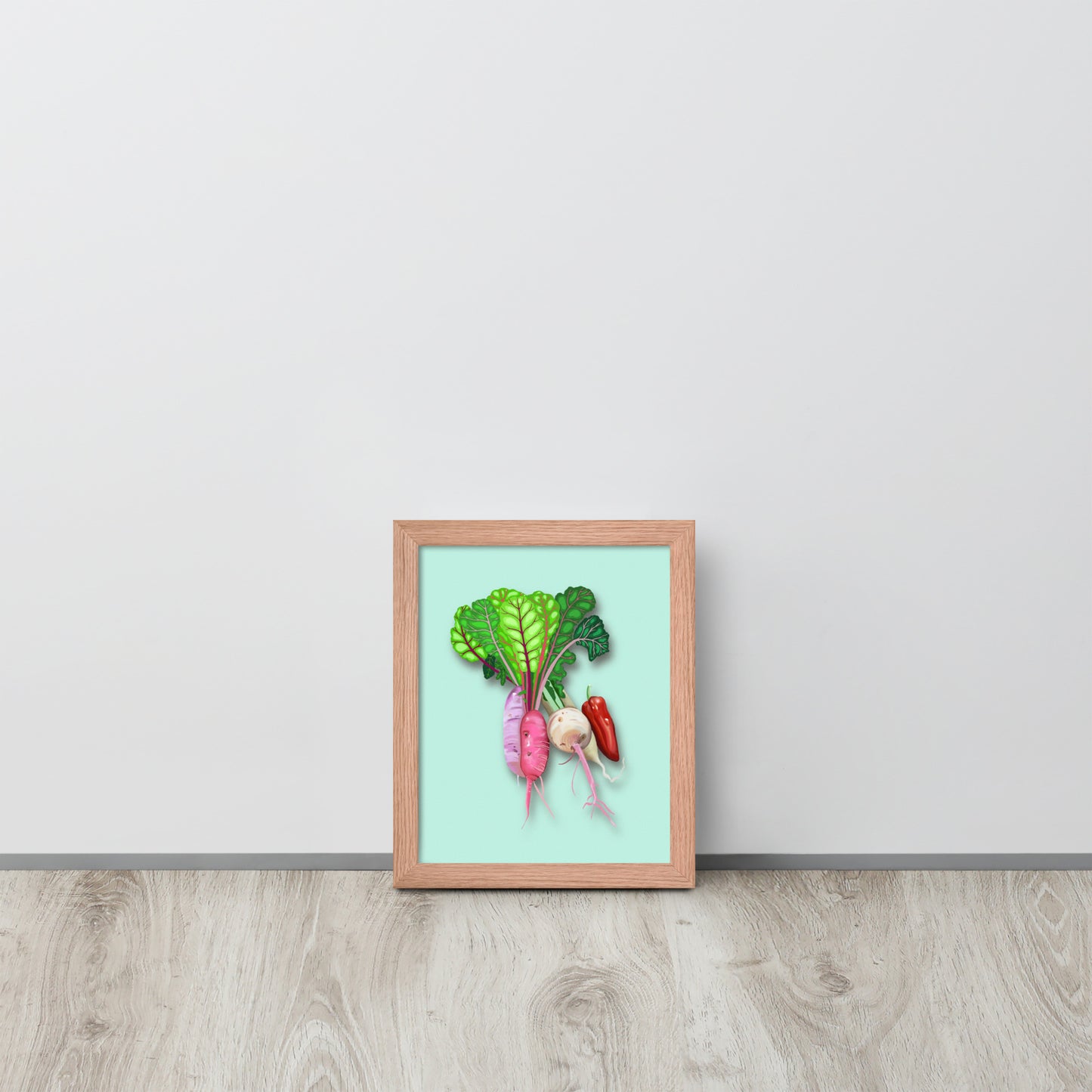 Vegetable Wall Art Print | Hand Painted Kitchen Decor | Root Veggies & Garden Harvest