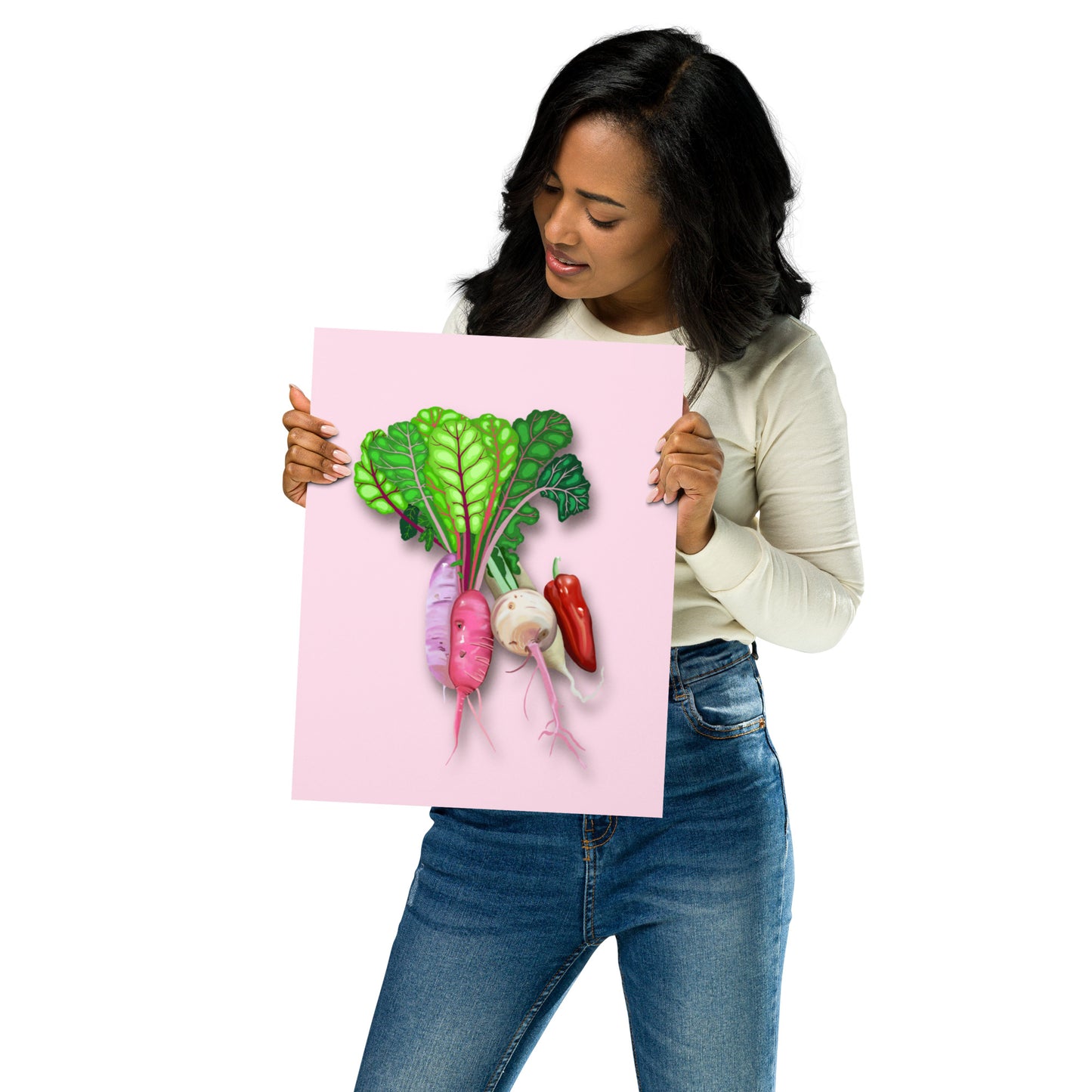 Vegetable Harvest Wall Art | Hand-Painted Botanical Print | Kitchen & Dining Décor