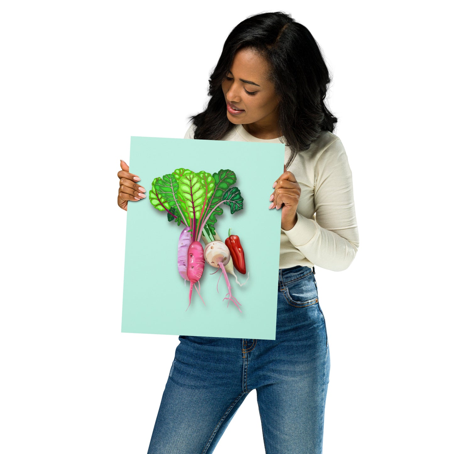 Vegetable Wall Art Print | Hand Painted Kitchen Decor | Root Veggies & Garden Harvest