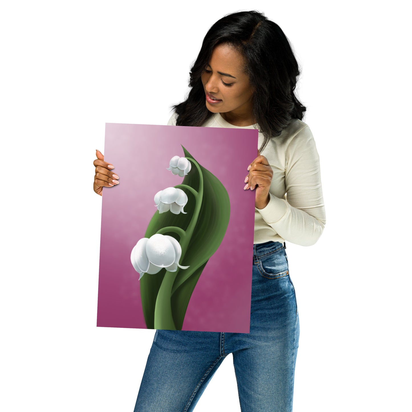 Lily of the Valley Art Print – Hand-Painted Botanical Wall Art