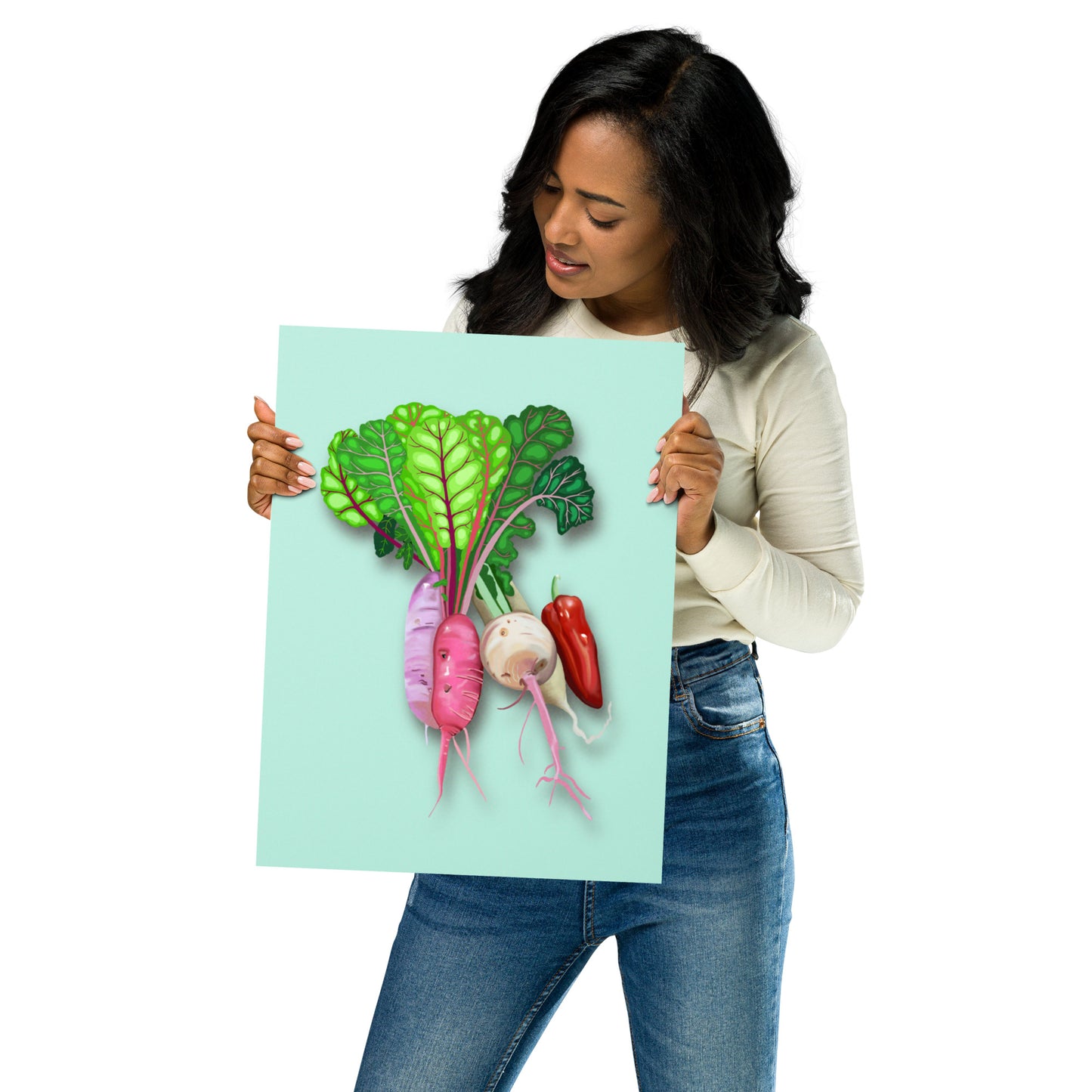 Vegetable Wall Art Print | Hand Painted Kitchen Decor | Root Veggies & Garden Harvest