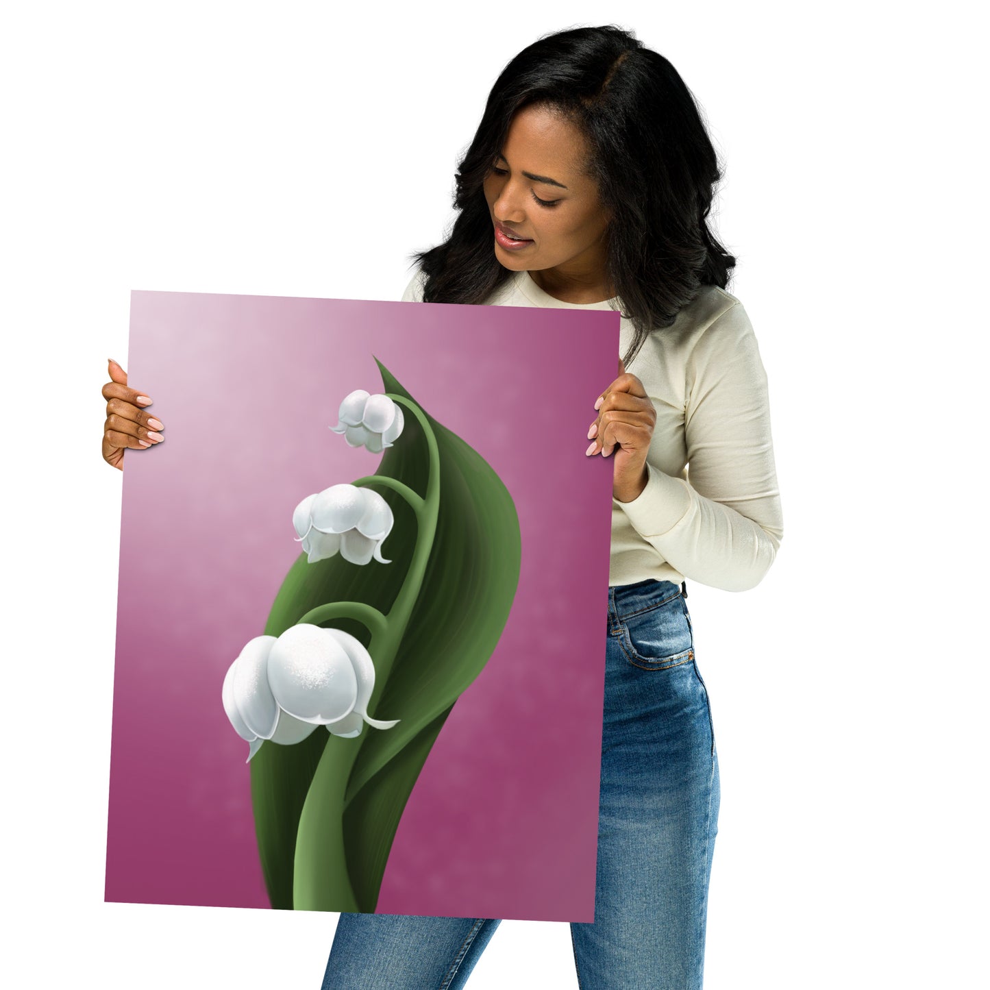 Lily of the Valley Art Print – Hand-Painted Botanical Wall Art