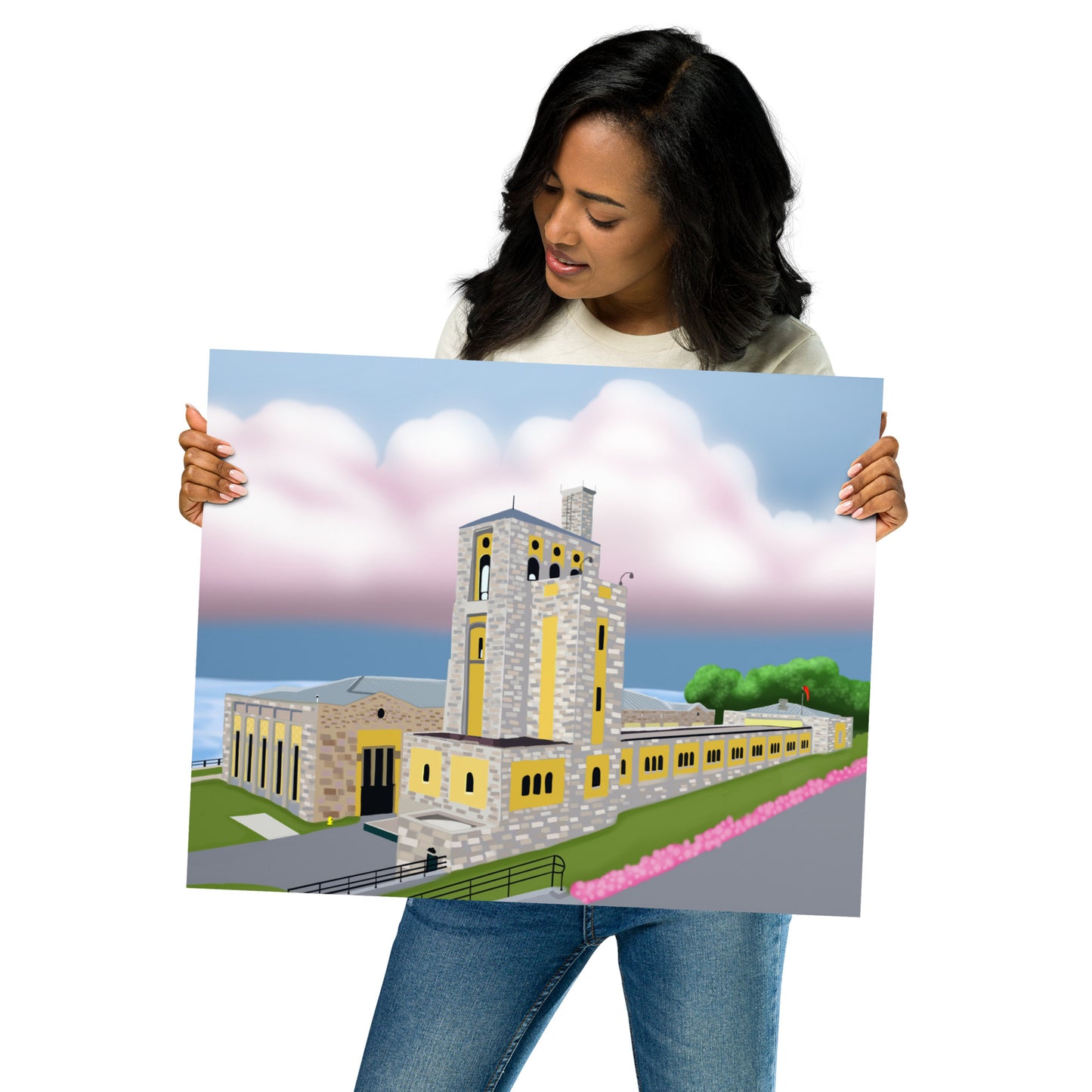 Toronto Water Pump House – Hand-Painted Lakefront Wall Art Print