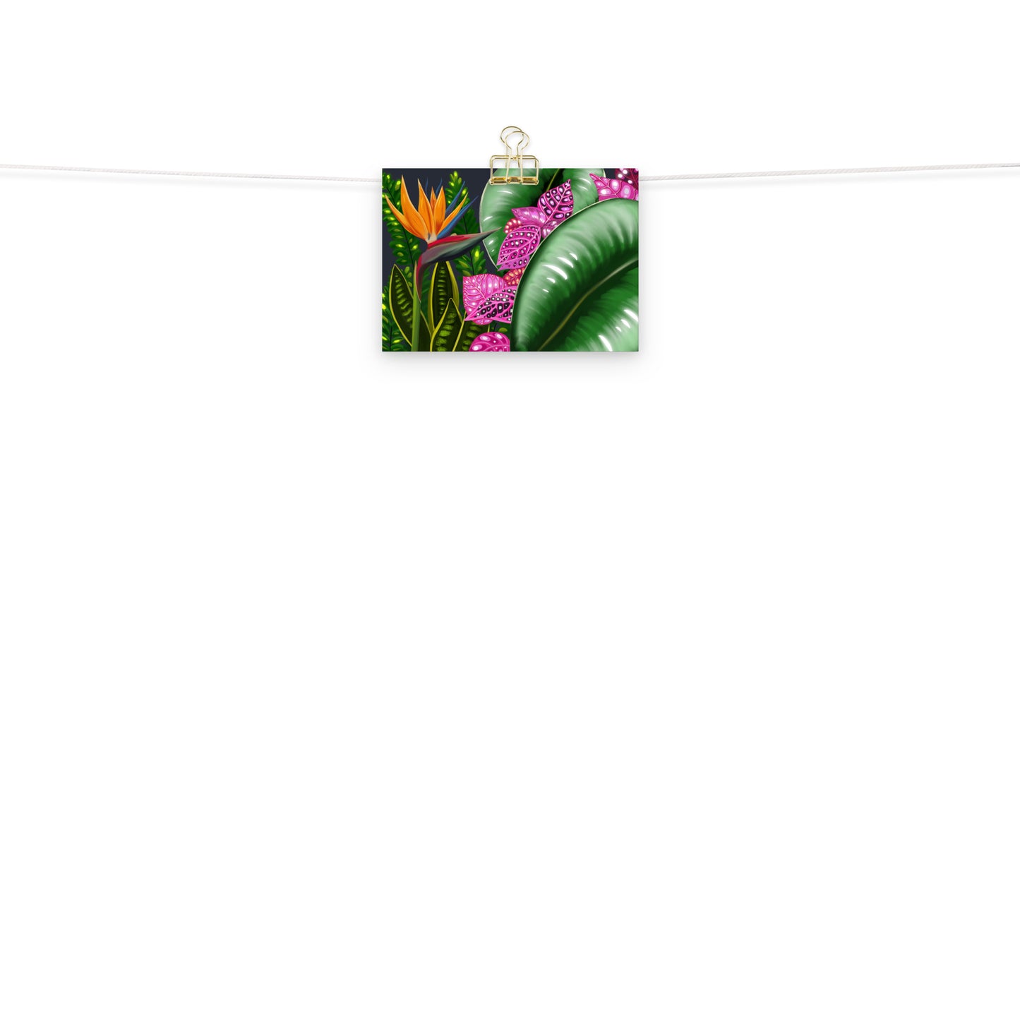 Tropical Garden Wall Art | Hand-Painted Botanical Print