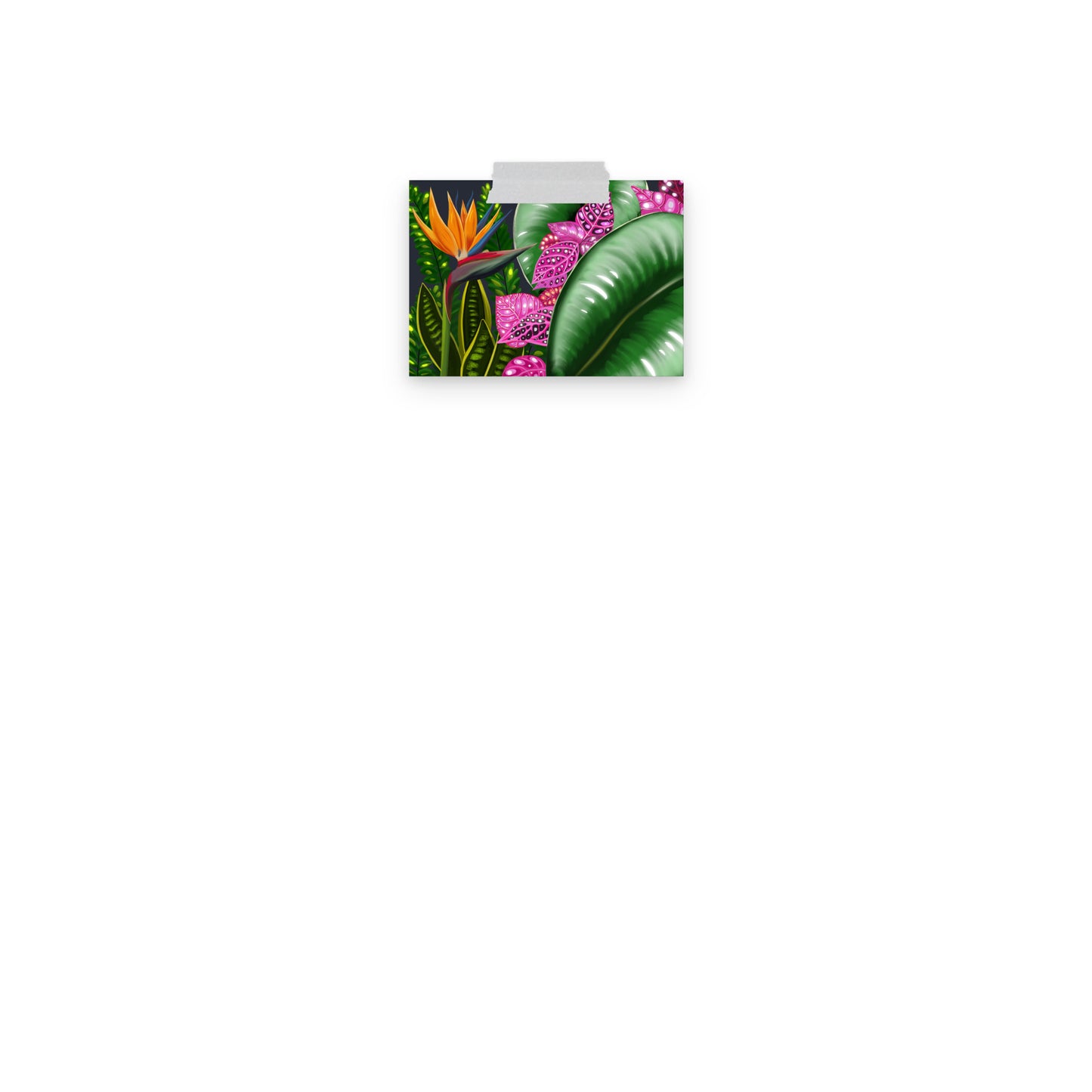 Tropical Garden Wall Art | Hand-Painted Botanical Print