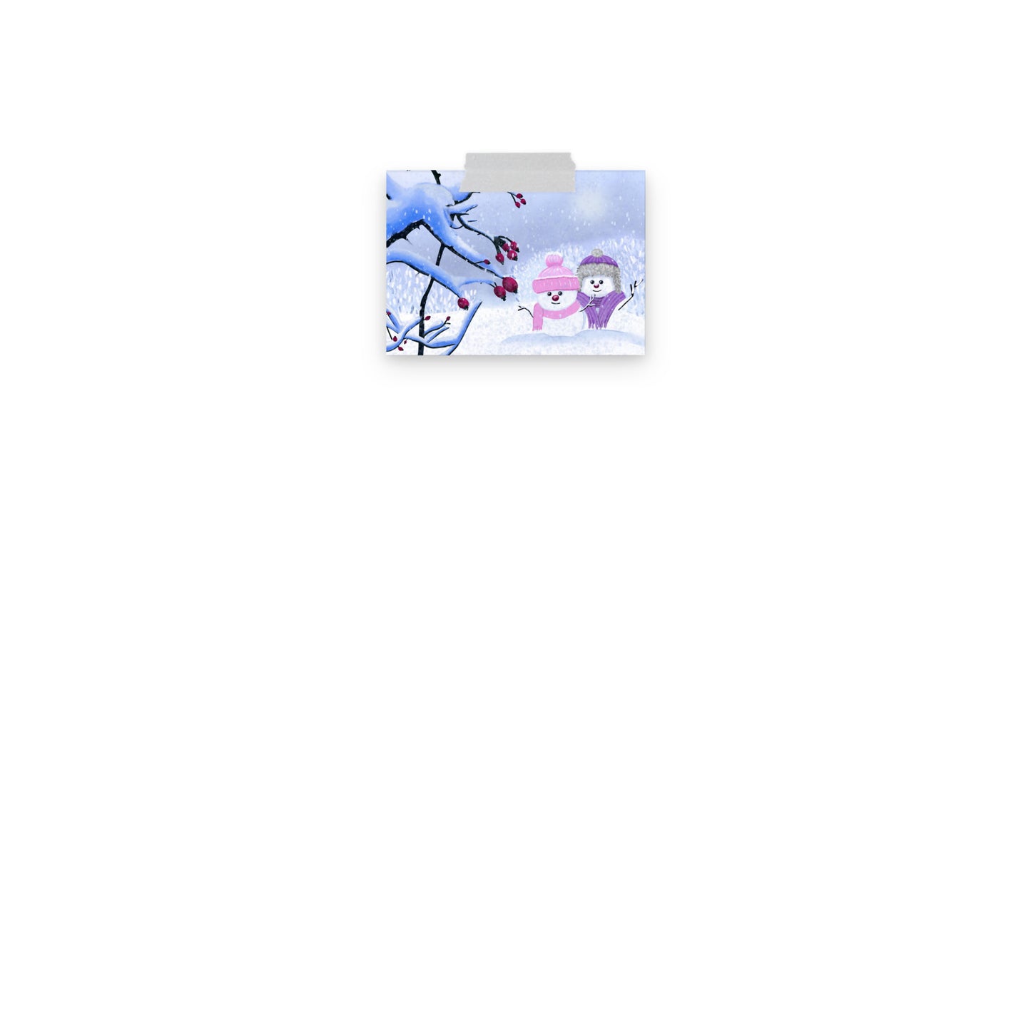 Snowman Winter Day Art Print: Whimsical Holiday Decor